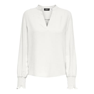 ONLY - ONLMETTE V-NECK LS SMOCK TOP WVN Dames Blouse