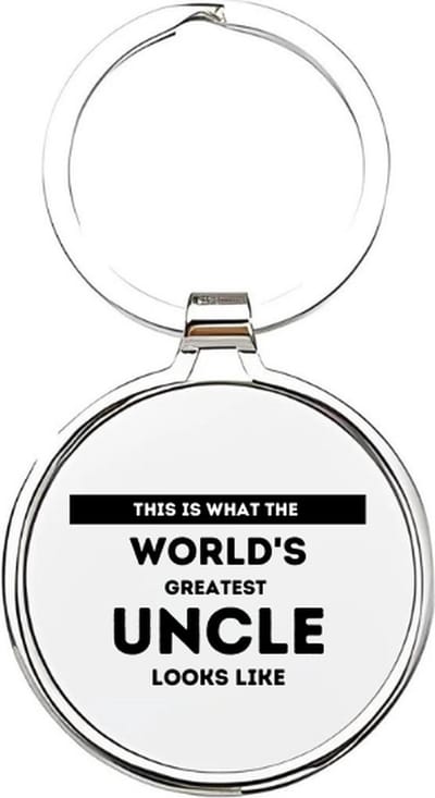 Akyol - this is what the worlds greatest uncle looks like Sleutelhanger - Oom - de leukste oom - oom - familie - uncle - babyshower - cadeau voor de leukste oom - verjaardagscadeau - kraamcadeau - cadeau voor een familielid - 4 x 7,5 CM