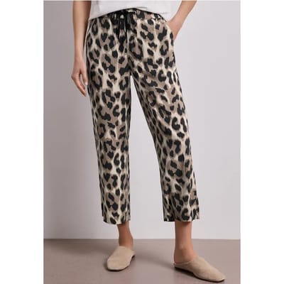 7/8 Broek met wijde pijpen in Loose Fit met print