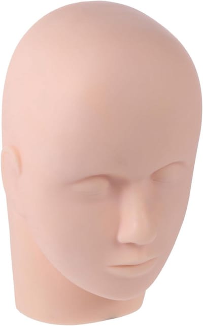 MTTproducts- Oefenhoofd Realistisch - Oefenhoofd Kappershoofd - Oefenhoofd Silikon - Oefenhoofd Make-up - Oefenhoofd Massage - Herbruikbaar en Makkelijk Schoon te Maken - Oefenpop