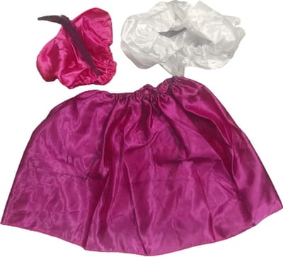 Pietenpak met rokje - Roze / Wit - Kunststof / Vilt - Rokje/ Kraag / Muts - 3 - 7 jaar - Pieten - pietenmuts - Pietenjurkje Meisjes - Sint en Piet kleding - Piet jurkje - Sinterklaaskleding