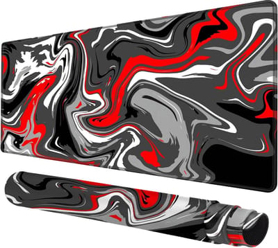JGS ® Extra Groot Bureau Onderlegger voor Toetsenbord en Muis, 800 x 400 mm met Antislip en Gestikte Randen
