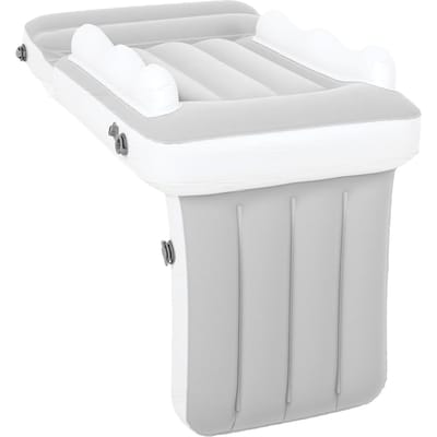 Lit d'avion gonflable pour tout-petit Matelas pneumatique épaissi floqué Extenseur de siège auto pliable pour voyage Road Trip grise