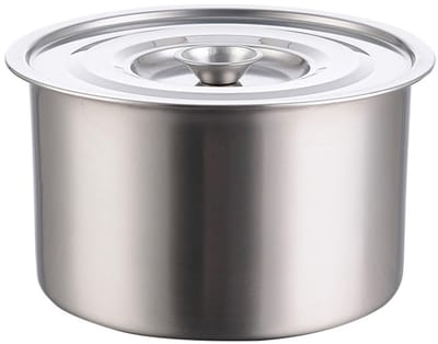 Dailygoods- Bouillonpot Roestvrij staal - Soeppot - Inductiepot - Kookpot - Multifunctioneel - 14 cm