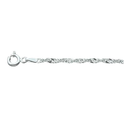 Zilver Gerhodineerde Armband singapore 2 1329702 18 cm