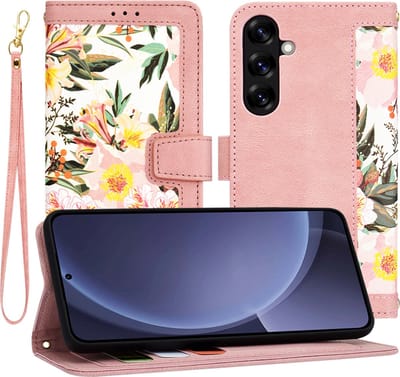 Hoesje geschikt voor Samsung Galaxy S25 Plus - Techsuit FlipCraft Book Wallet Case met koord - Sweetheart Pink