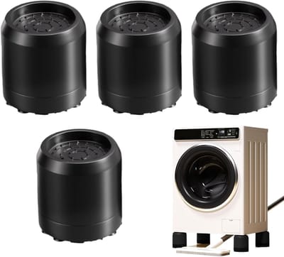 Wasmachine Trillingsmat - Apparaat Demper - Stabiel Plaatsen - Zelfklevende Zuignappen - 6.2cm - Donkergrijs