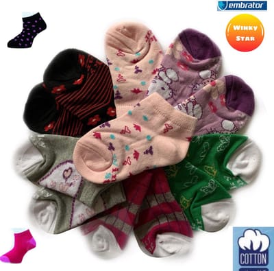 Embrator meisjes Sneakersokken 6-paar met design schoenmaat  20 21 22