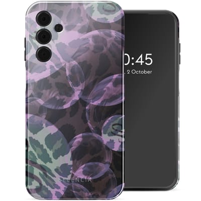 Selencia Hoesje - Geschikt voor Samsung Galaxy A15 (4G) / A15 (5G) - Backcover - Leo Bubble Green