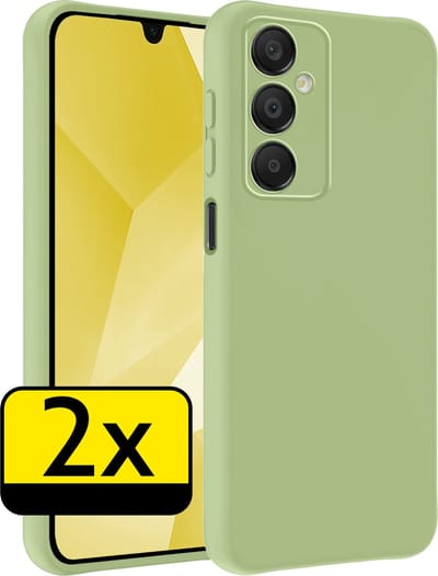 Hoesje - 2 Stuks - Geschikt voor Samsung Galaxy A16 - Sterk & Shockproof - Case Siliconen - Back Cover - Telefoon Hoes - Telefoonhoesjes - Groen