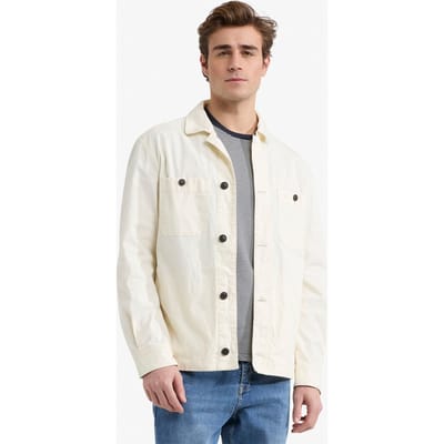 McGregor Cotton Shirt Jacket Off White Size: S | Light Jackets Outlet | Heren | Wit