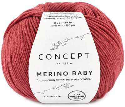 Katia Concept Merino Baby - 94 framboosrood - Wol Garen
