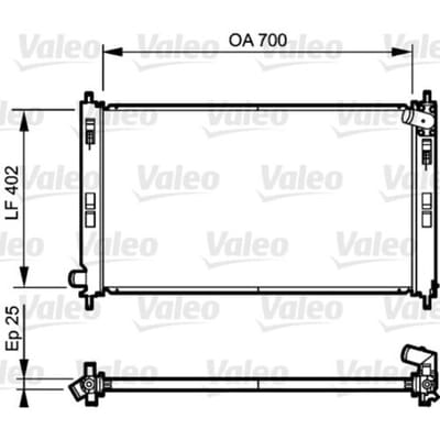 Radiator, motorkoeling VALEO 735200