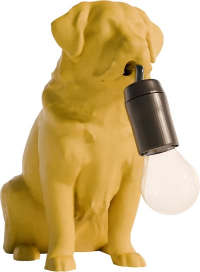 Fiastra Berner Sennenhond tafellamp - hondenlamp - goud - E14 - 30 x 18 x 25 cm