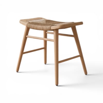 Kruk teak & vlechtwerk Monaco - Pisang - Elegante schoonheid in D-sign