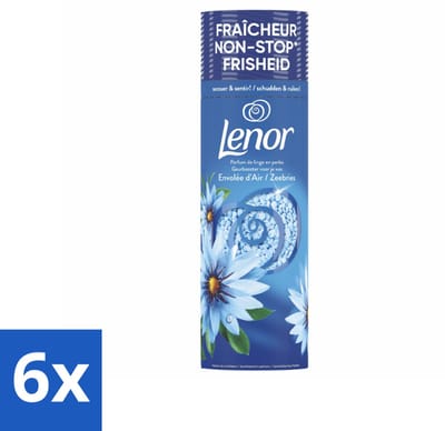6 x Lenor - Geurbooster - Zeebries - Non-Stop Frisheid - 19 Wasbeurten - Lenor Geurbooster - Geurversterker - Wasgeur - Frisse Geur - Langdurige Geur