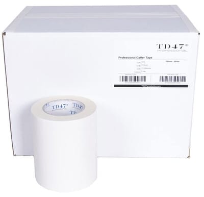 TD47 Professional Gaffa Tape 150mm x 25m Wit (Doos 6 Rollen)