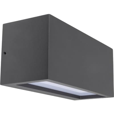 Deko-Light Buitenwandlamp Rilongo gesloten, up/down, aluminium, donkergrijs
