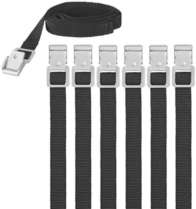 Proplus caravan/camper fietsen spanbanden/sjorbanden/bindriemen - 6x stuks - 150 cm - Auto/caravan/camper fiets accessoires