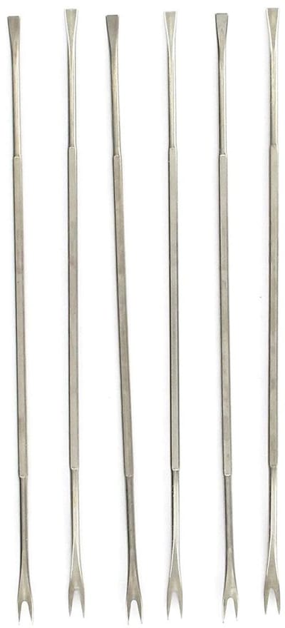 Set van 6 schaaldiervorken van roestvrij staal 18,5 cm Fackelmann