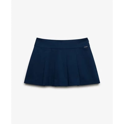 Superdry Mini Geplooide Skort Blauw Grootte: 40