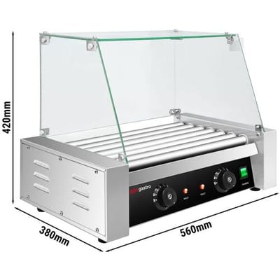 GGM Gastro Würstchengrill / Hot Dog Grill - mit 7 Rollen & Glasaufsatz