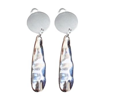 Clip oorbellen -zilverkleur -moderne- pegel- geen gaatje- Charme Bijoux
