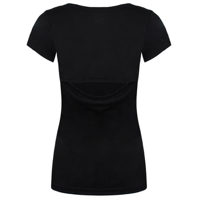 Vans Off The Wall Ronde Hals Zwart Korte Mouw Vrouwen Slinger T-shirt VVZQBLK