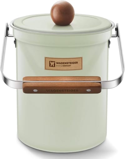 Compostbak Keuken - Voedselafvalmand - Geurloos Compostereren - Luchtdicht Deksel - 3 Liter Inhoud - Mintgroen