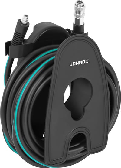 VONROC PRO Luchtslang 10m - 15 bar - Luchtslang voor compressor - Universele koppelingen - DIN/EURO Male - DIN/EURO/ORION Female