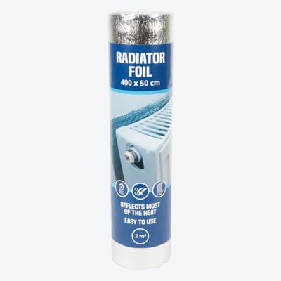 2x Radiatorfolie - 400x50cm - Isoleren - Isolatiemateriaal - Zilver