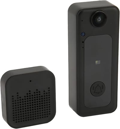 Draadloze Deurbel Camera - Smart WiFi Video - Thuisbeveiliging - Tweeweg Audio - 13 x 8 x 6 cm - Zwart