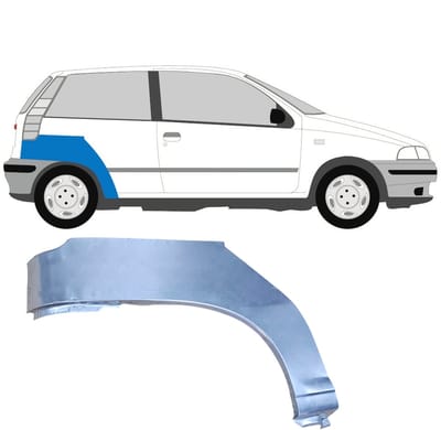 Reparatiepaneel achterspatbord voor Fiat Punto I 1993-1999 / Rechts