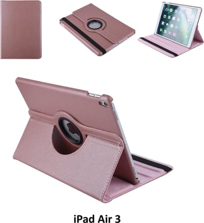 Apple iPad Air 3 Rose Gold 360 graden draaibare hoes - Book Case Tablethoes