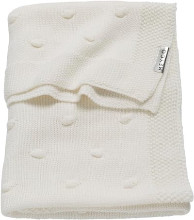Babydeken Gebreid - Omslagdoek Kinderen - Warm en Zacht - 100% Katoen - 100 x 150 cm - Off-white