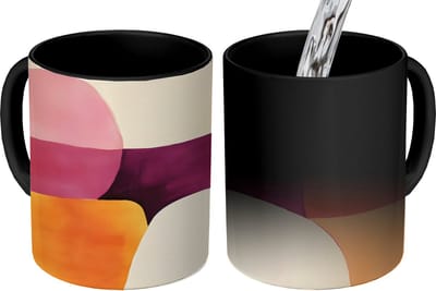 Magische Mok - Foto op Warmte Mokken - Koffiemok - Vormen - Abstract - Kleurrijk - Magic Mok - Beker - 350 ML - Theemok