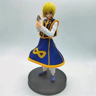 Aixlan 18CM HUNTER×HUNTER Figurine Anime Kurapika Figurine d'Action en PVC Modèle de Collection Jouets Poupée Cadeaux d'Anniversaire Enfant blue