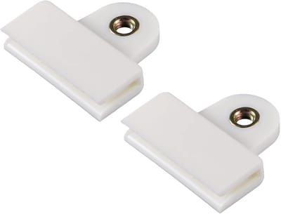 Dailygoods- Glaskanaal Bevestigingsclip Universele Pasvorm - 2 Stuks - Kunststof - Beige - Afmetingen 45x41x9mm - Eenvoudige Installatie - Raamclip
