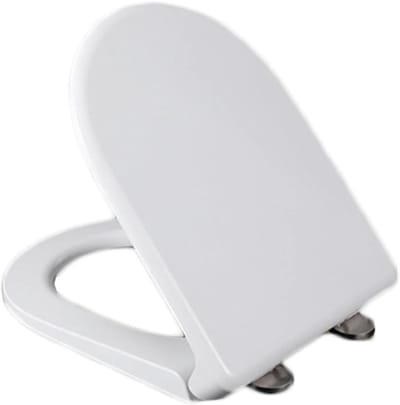 Toiletbril D-vorm - WC bril Deksel - Badkamer Hygiëne - Softclose Deksel - 45x36.5 cm - Wit
