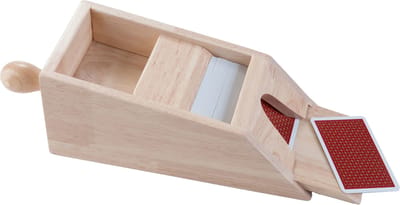 Black Jack Slof - Hout - Met Handvat - Geschikt voor 4 Stokken Kaarten - 28 x 11,5 x 9,5 cm - Engelhart