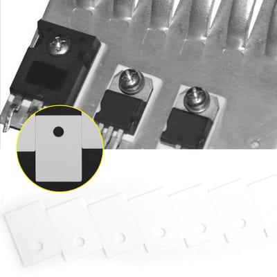100 PIÈCES  TO 220  Plaque Isolante en Céramique d'Alumine Trou de 3,2 mm Pad de Refroidissement pour Transistor MOS IGBT