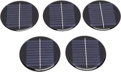 Kleine Zonnepanelen - Zonnelader Set - Doe-het-zelf Projecten - Monokristallijn Silicium - 60 mm Diameter
