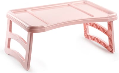 Plasticforte Dienblad - ontbijt op bed tafeltje - oud roze - 51x33 cm - schoottafeltje - bedtafel laptop