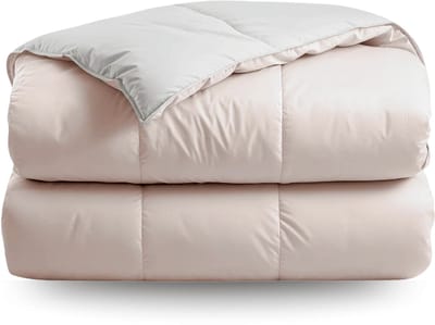 Zelesta Deluxe Duo Silk & Coconut Cream 140x200 - Dekbed zonder overtrek - 30 dagen proefslapen - Eco Cloud vulling - Wasbaar hoesloos dekbed - Bedrukt dekbed - Percal katoen dekbed - All Year Winterdekbed & Zomerdekbed