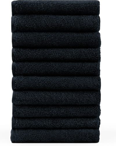 Blumtal Terry Handdoeken Set - 10 x Gasten Handdoekje - 30 x 50 cm - Donkerblauw