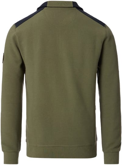 CASA MODA comfort fit sweat schipperstrui - olijfgroen