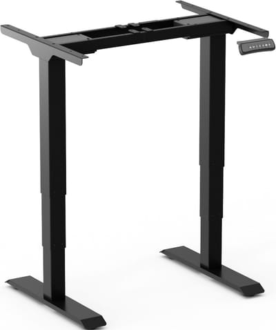 Worktrainer - StudyDesk Pro Small - Hoogte 62 - 127 cm - Breedte 80 - 120 cm - Zit-sta Bureau Elektrisch Frame – In hoogte verstelbaar Bureau Onderstel - Zwart - Met Geheugenfunctie