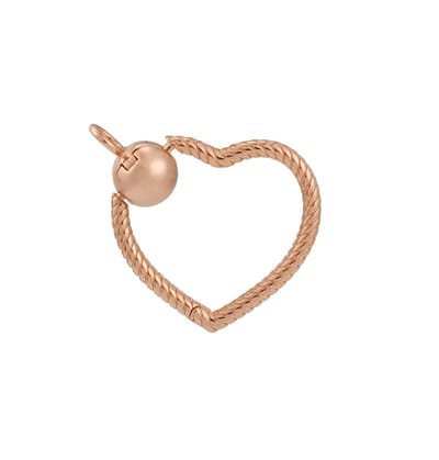 Rosékleurige Hanger – Hartvorm – Geschikt voor Bedels – EmmyRovi -Moederdag cadeau