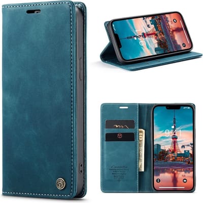 CaseMe Hoesje - Geschikt voor iPhone 15 Hoesje - CaseMe 013 Book Case - Blauw
