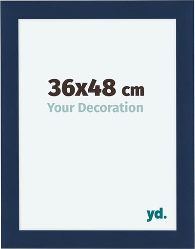Your Decoration - Fotolijst 36x48 cm - MDF - Donkerblauw Geveegd - Como